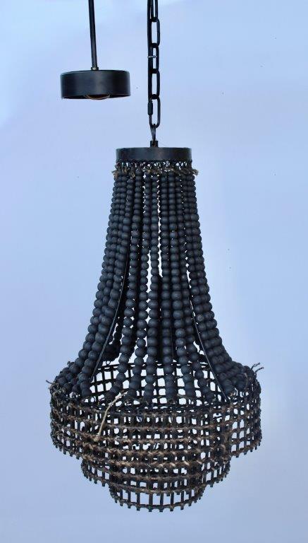 Dark Beaded Chandelier